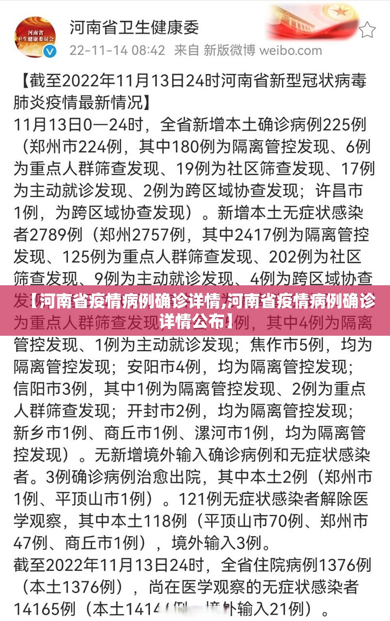 【河南省疫情病例确诊详情,河南省疫情病例确诊详情公布】